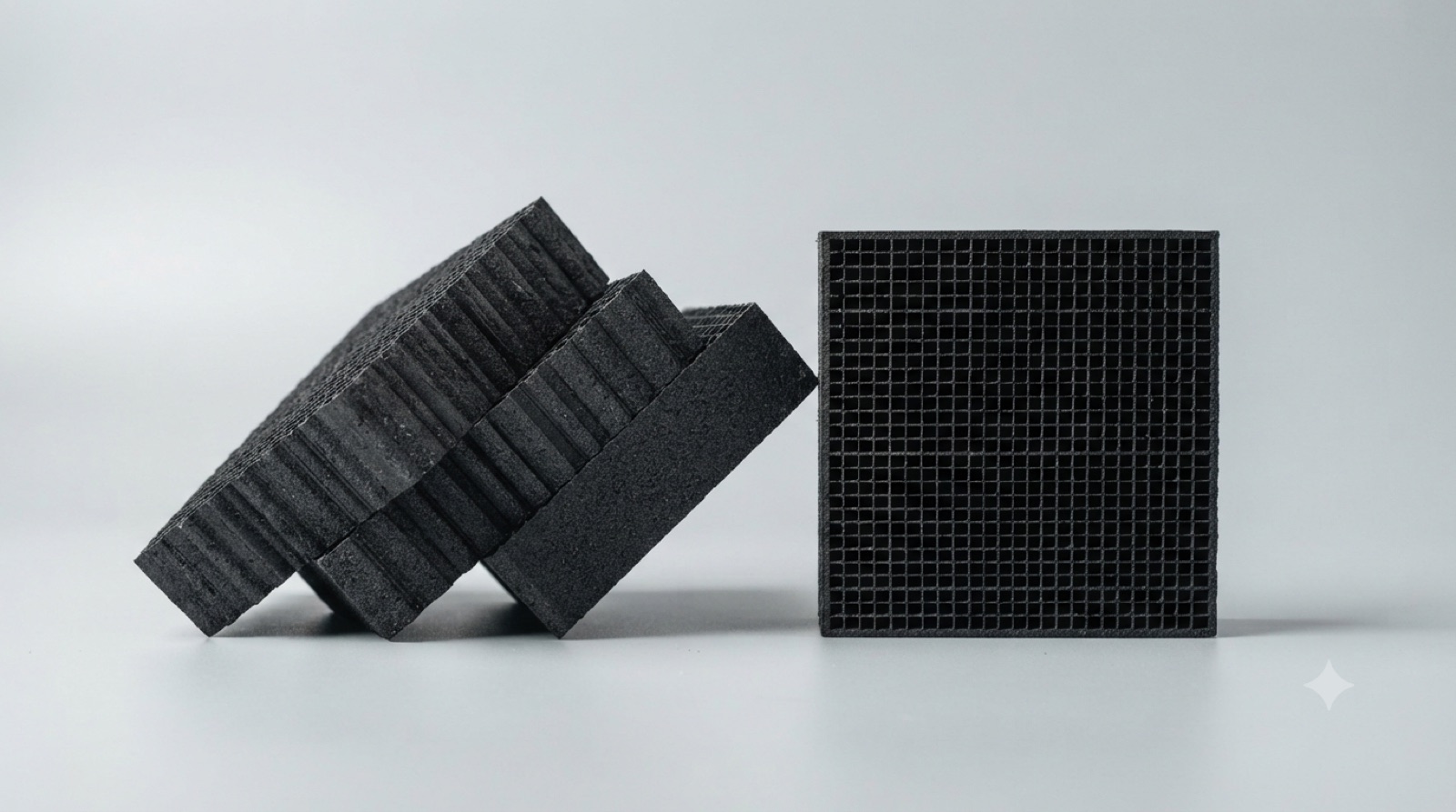 Honeycomb activated carbon blocks