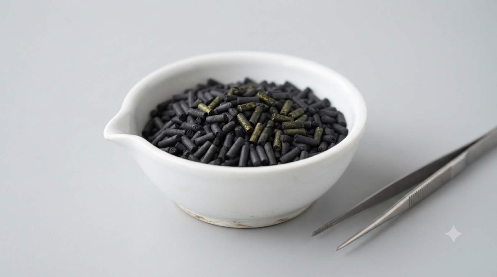 Impregnated activated carbon pellets
